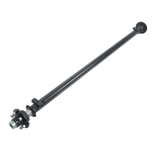 Thomletha 6000lbs Capacity Trailer Axle 6 Lug-5.5 Trailer Axle 89 Hub Face 74 Spring Center