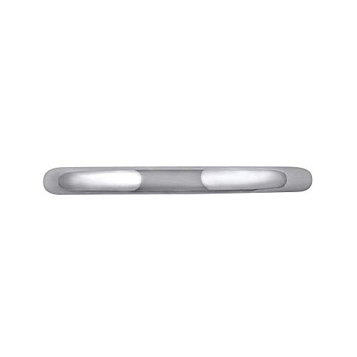 950 Platinum 2 mm Plain Wedding Band (Ring Size 8)