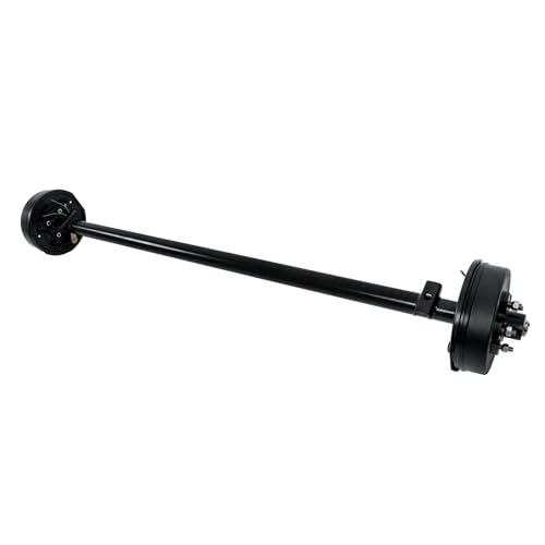 Thomletha 3500lbs Capacity Trailer Electric Brake Axle 5 Lug-4.5 inch Trailer Axle 73 inch Hub Face 58 inch Spring Center