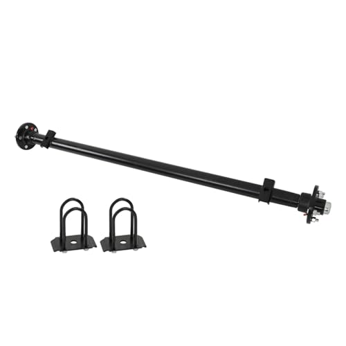labwork 3500 lb Trailer Axle with 5-Lug - 4.5 61 Hub Face Spacing 46 Spring Center 48 Wide Frame - Durable Straight Steel Tube - Ideal for Multiple Vehicle Models