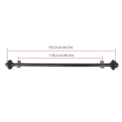 Thomletha Trailer Axle 2000 lbs Axle Beam 4 Lug Trailer Axle 56.5 inch Hub Face 46.5 inch Spring Center