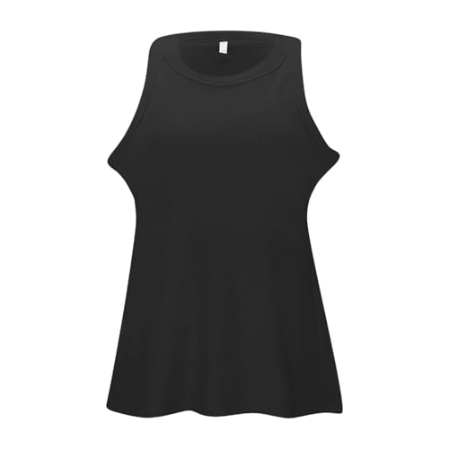 Premium Brand Deal! Summer Tops for Women 2025 Tank top with Built in Bra for Women Racerback Workout Undershirt Cotton Camisole Workout Sports Padded Cami 2025 Deals+of+the+Day Clearance Black M