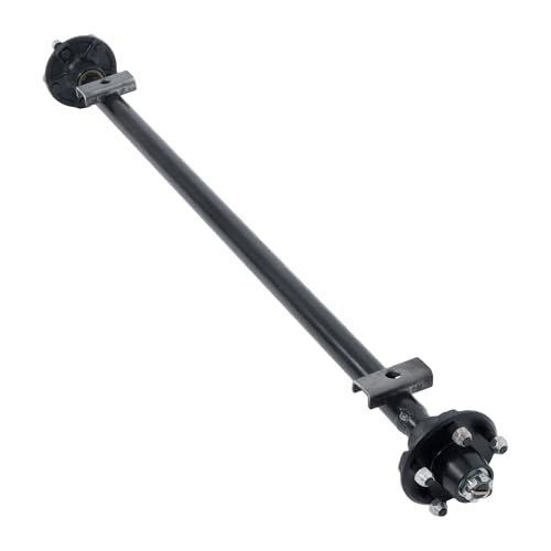 Thomletha Trailer Axle 2000 lbs Axle Beam 5 Lug Trailer Axle 49 inch Hub Face 38 inch Spring Center