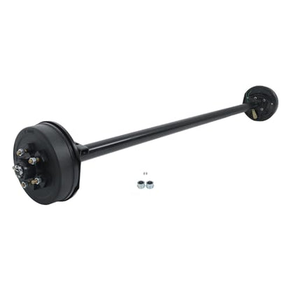 labwork 3500Lbs 5 Lug Electric Brake Trailer Axle 85 Inch Hub Face 70 Inch Spring Center 5 x 4.5 Bolts for Light Duty Trailers