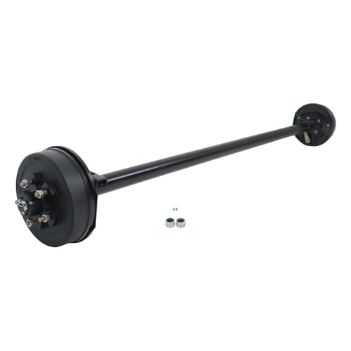 labwork 3500Lbs 5 Lug Electric Brake Trailer Axle 85 Inch Hub Face 70 Inch Spring Center 5 x 4.5 Bolts for Light Duty Trailers