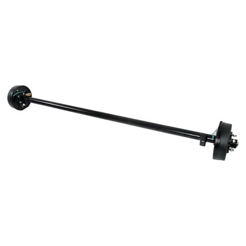 labwork 3500Lbs 5 Lug Electric Brake Trailer Axle 89 Inch Hub Face 74 Inch Spring Center 5 x 4.5 Bolts for Light Duty Trailers