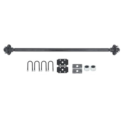 Thomletha Trailer Axle 2000 lbs Axle Beam 4 Lug Trailer Axle 52 inch Hub Face 42 inch Spring Center