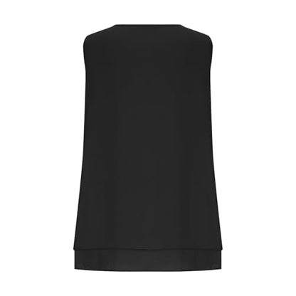Womens Shirts Dressy Casual Tank Top for Women Lightweight Flawy Tops Casual Crewneck Sleeveless Boho Summer Blouses Casual Relaxed Clothes