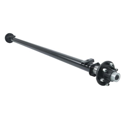Thomletha 6000lbs Capacity Trailer Axle 6 Lug-5.5 Trailer Axle 89 Hub Face 74 Spring Center