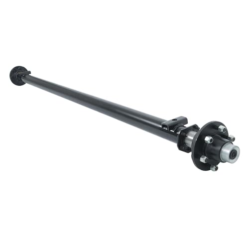Thomletha 6000lbs Capacity Trailer Axle 6 Lug-5.5 Trailer Axle 89 Hub Face 74 Spring Center