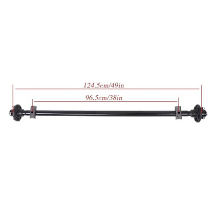 Thomletha Trailer Axle 2000 lbs Axle Beam 4 Lug Trailer Axle 49 inch Hub Face 38 inch Spring Center