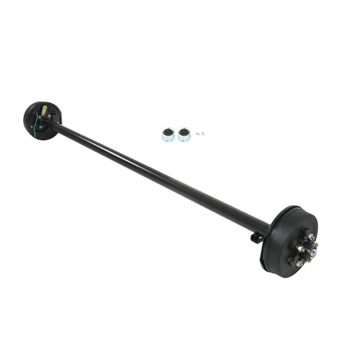 labwork 3500Lbs 5 Lug Electric Brake Trailer Axle 95 Inch Hub Face 80 Inch Spring Center 5 x 4.5 Bolts for Light Duty Trailers