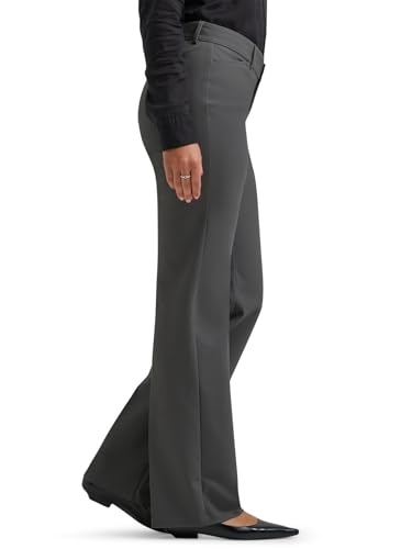 Lee Women's Ultra Lux Comfort with Flex Motion Trouser Pant, Static Gray, 10