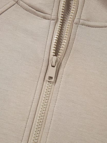 Half Zip Long Sleeve Hoodie and Pants 2pcs Outfit