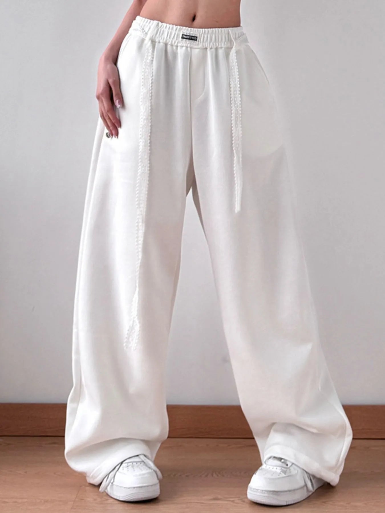 Elastic Waist Wide Leg Pants
