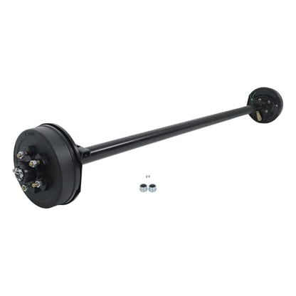 Thomletha 3500lbs Capacity Trailer Electric Brake Axle 5 Lug-4.5 inch Trailer Axle 85 inch Hub Face 70 inch Spring Center