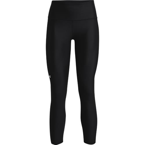 Under Armour Womens HeatGear Armour High Waisted Ankle No-Slip Leggings , Black (001)/White , Medium