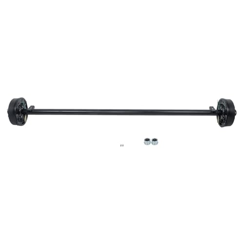 labwork 3500Lbs 5 Lug Electric Brake Trailer Axle 85 Inch Hub Face 70 Inch Spring Center 5 x 4.5 Bolts for Light Duty Trailers