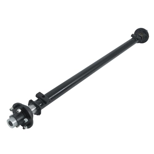 Thomletha 6000lbs Capacity Trailer Axle 6 Lug-5.5 Trailer Axle 73 Hub Face 58 Spring Center