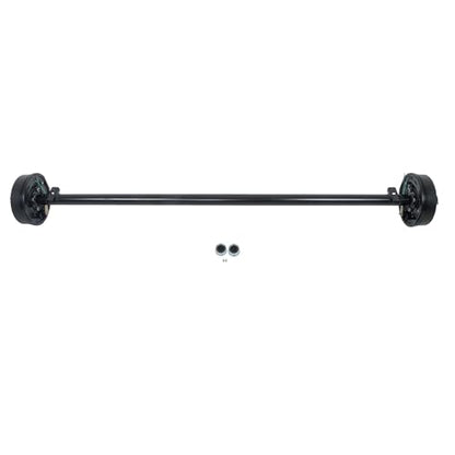Thomletha 3500lbs Capacity Trailer Electric Brake Axle 5 Lug-4.5 inch Trailer Axle 85 inch Hub Face 70 inch Spring Center