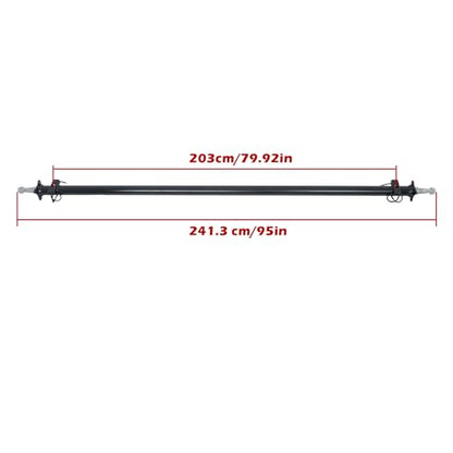 Thomletha 3500lbs Trailer Axle Only Beam with Idler 95 Inch Hub Face 80 Inch Spring Center