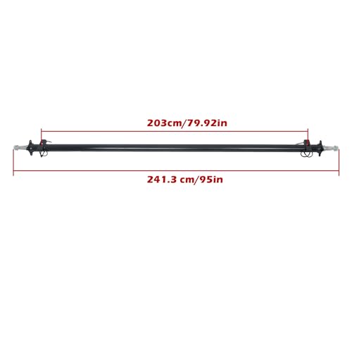 Thomletha 3500lbs Trailer Axle Only Beam with Idler 95 Inch Hub Face 80 Inch Spring Center