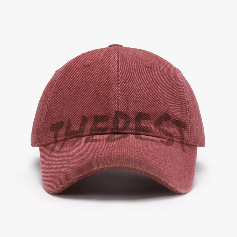 Graffiti letters fashion all-match cap outdoor curved brim soft top baseball cap Red FREESIZE