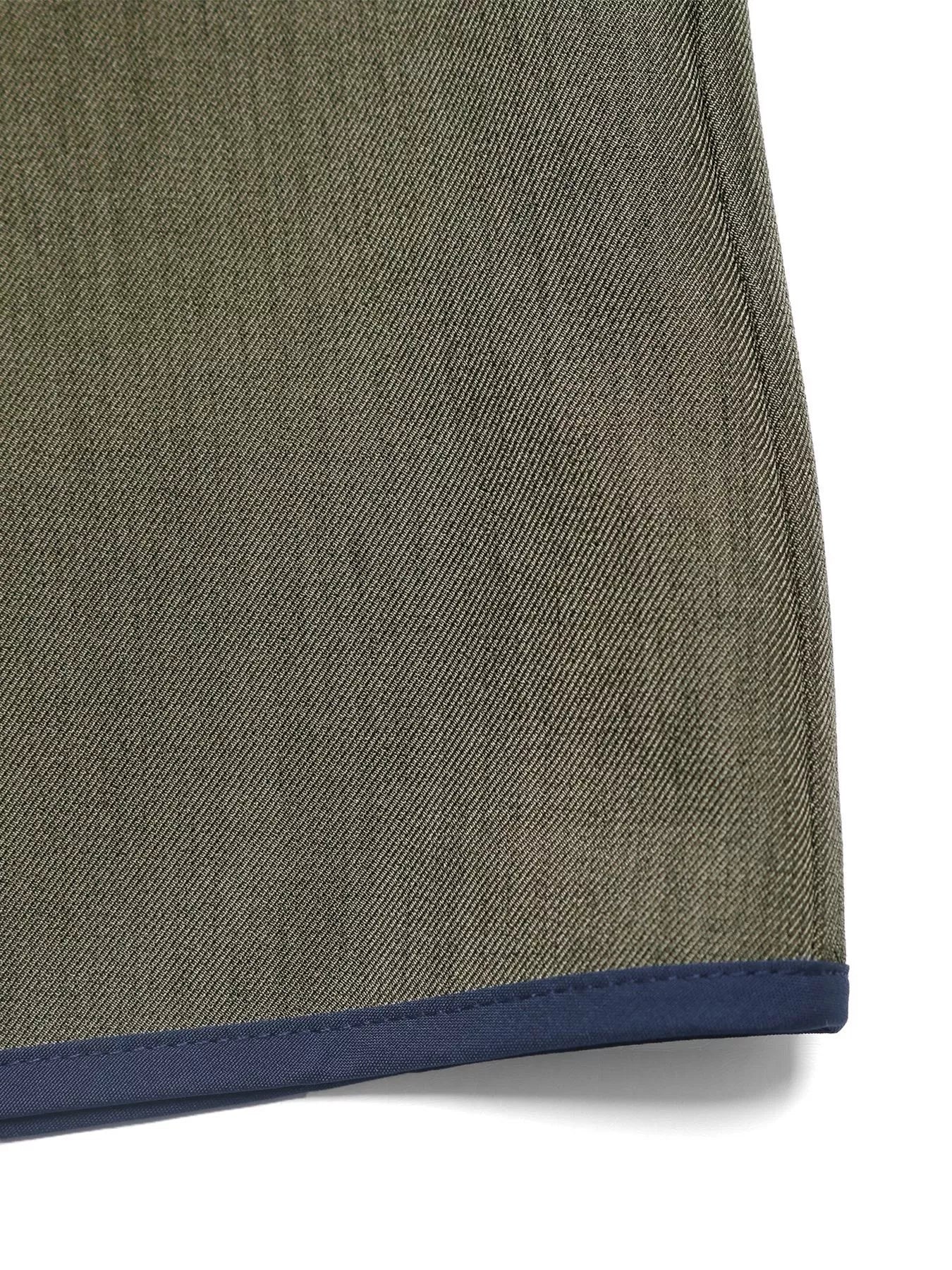 Contrast Trim Button-Up Jacket