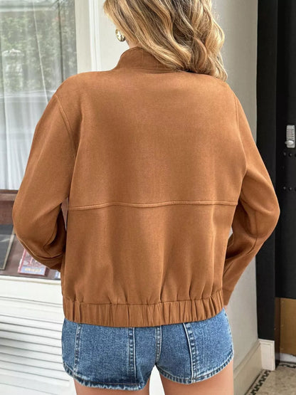 Casual Zip Up Long Sleeve Jacket