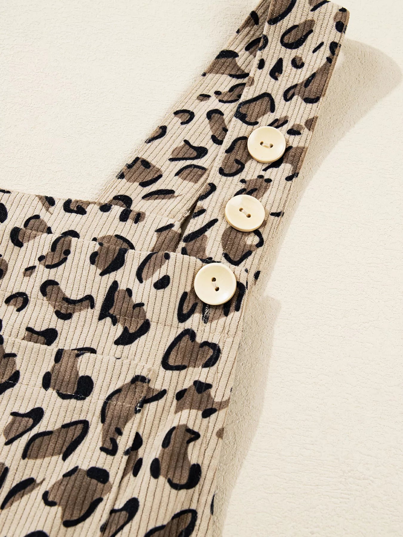 Leopard Bib Wide Leg Jumpsuit