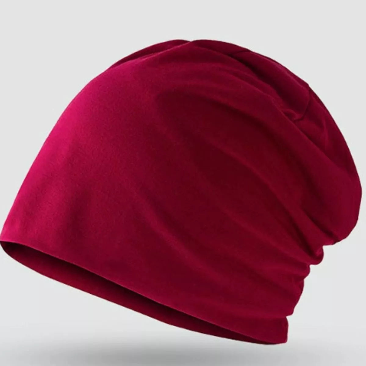 Slouchy Beanie Hat Wine Red One Size