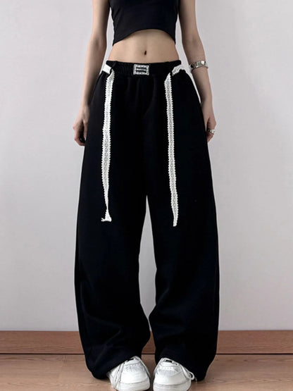 Elastic Waist Wide Leg Pants