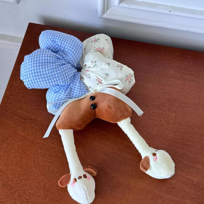 Printed Animal Shaped Hair Scrunchy Light Blue One Size