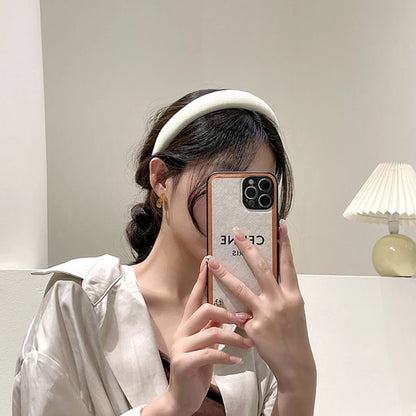 Solid Color Knit Hair Headband White One Size