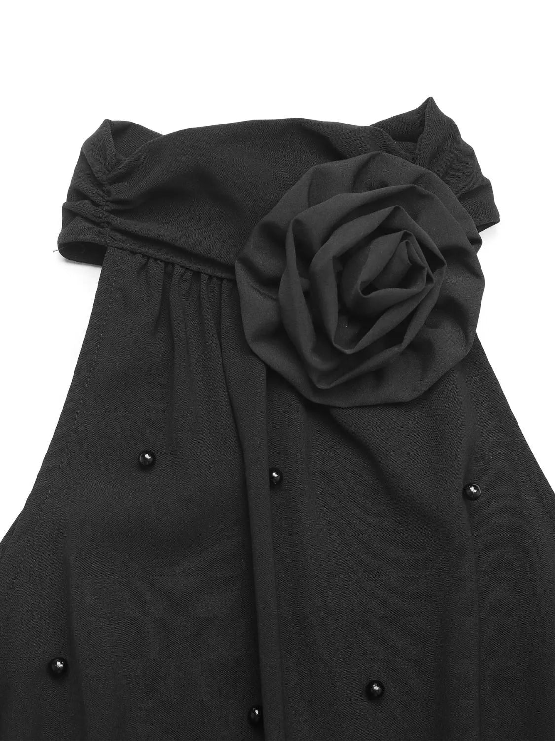 3D Flower Grecian Neck Bodysuit