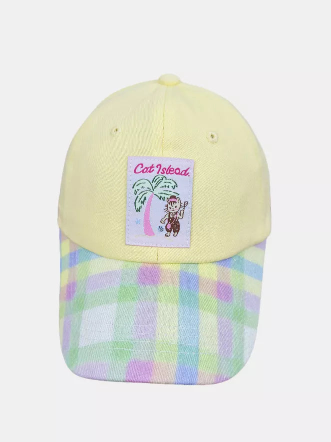 Applique Adjustable Baseball Cap Yellow One Size