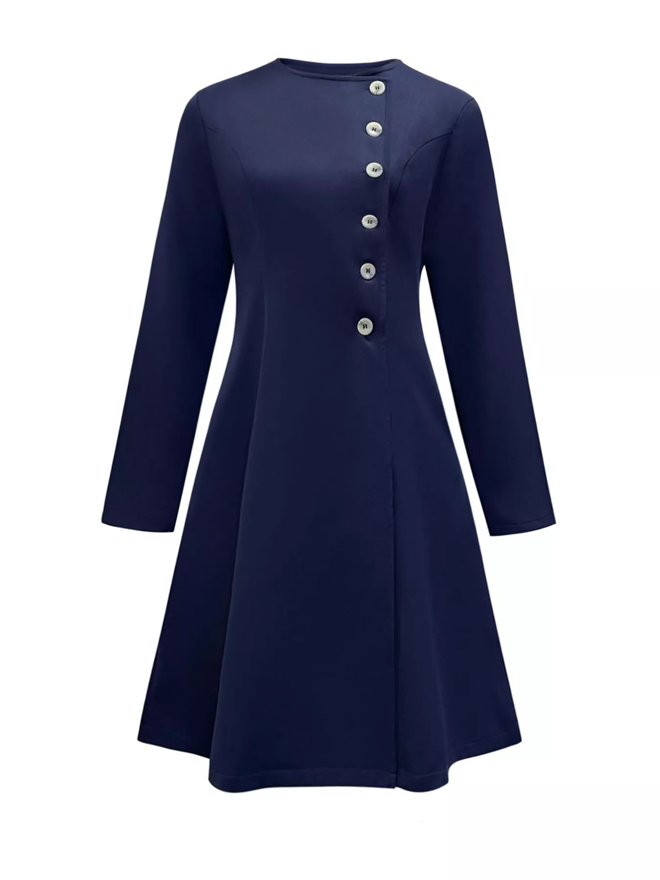 Button-Front A-Line Dress