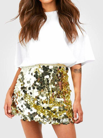 Sequin Mini Skirt