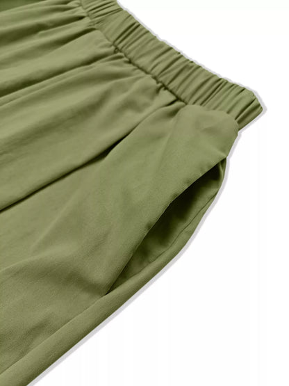 Wide Leg Pleated Detail Pants