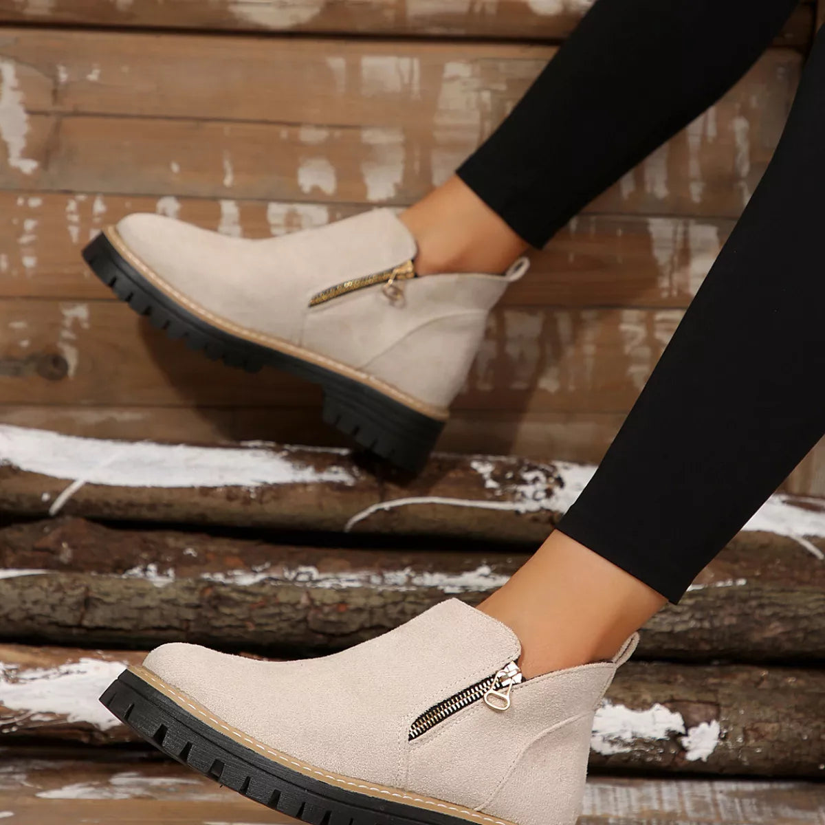 Side Zip Ankle Boots