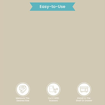Con-Tact Brand Grip Premium Thick Shelf Liner - Versatile 18-inches x 4-feet Durable Non-Adhesive Non-Slip Drawer and Cabinet Liner in Taupe - Pack of 6 Rolls