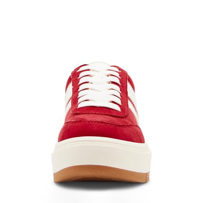 Madden Girl Women's Navida Fashion Sneaker, Red/White, 8