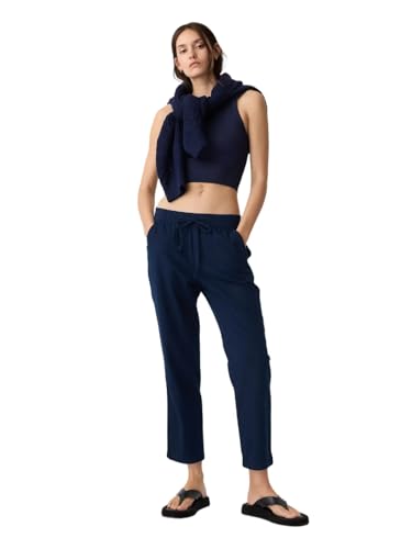 GAP Womens Easy Straight Pull-on Pants, True Indigo 340, Medium Tall US