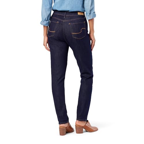 Levi Strauss Signature Gold Women's Classic Taper Jean Mid-Rise Stretch Denim (Also Available in Plus Size), (New) Island Rinse, 14