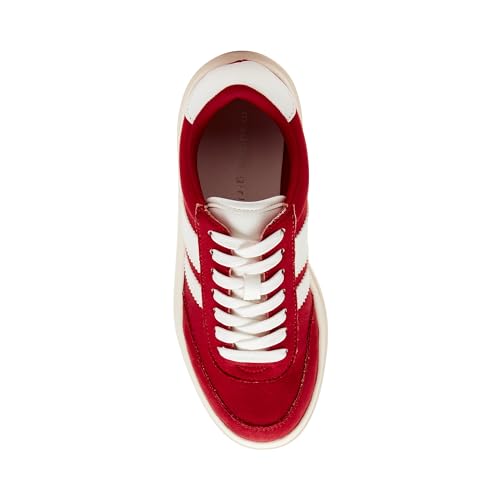 Madden Girl Women's Navida Fashion Sneaker, Red/White, 8