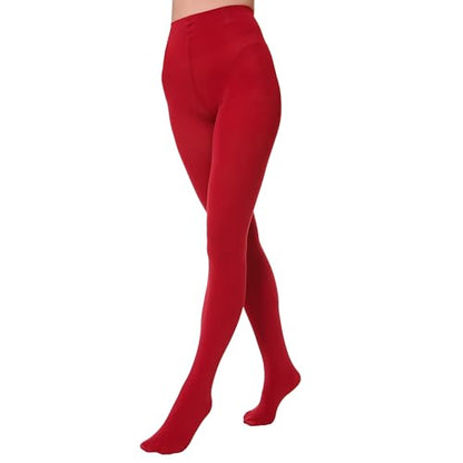 Women's 80 Den Opaque Tights - Soft Microfiber Pantyhose with 3D Stretch Technology