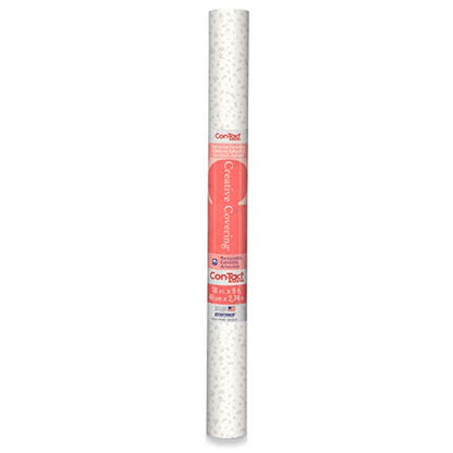 Con-Tact Brand Creative Covering, Self-Adhesive Shelf Liner, Multi-Purpose Vinyl Drawer Liner, Easy to Use and Apply, 18'' x 9', Faded Terrazzo Bone