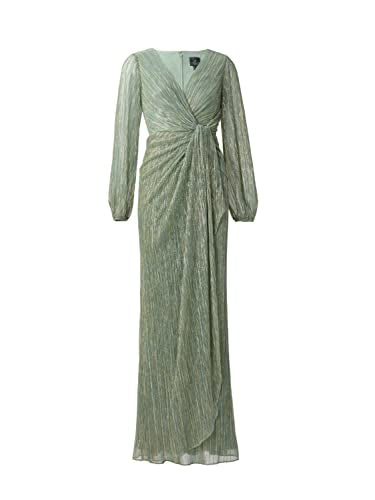 Women's Metallic Mesh Draped Gown
