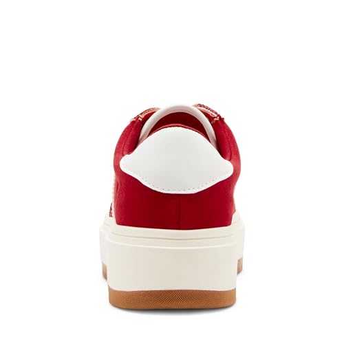 Madden Girl Women's Navida Fashion Sneaker, Red/White, 8