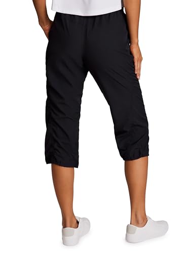 RBX Active Capri Pants for Women Joggers Stretch Lightweight Women’s Casual Pant Jet Black M